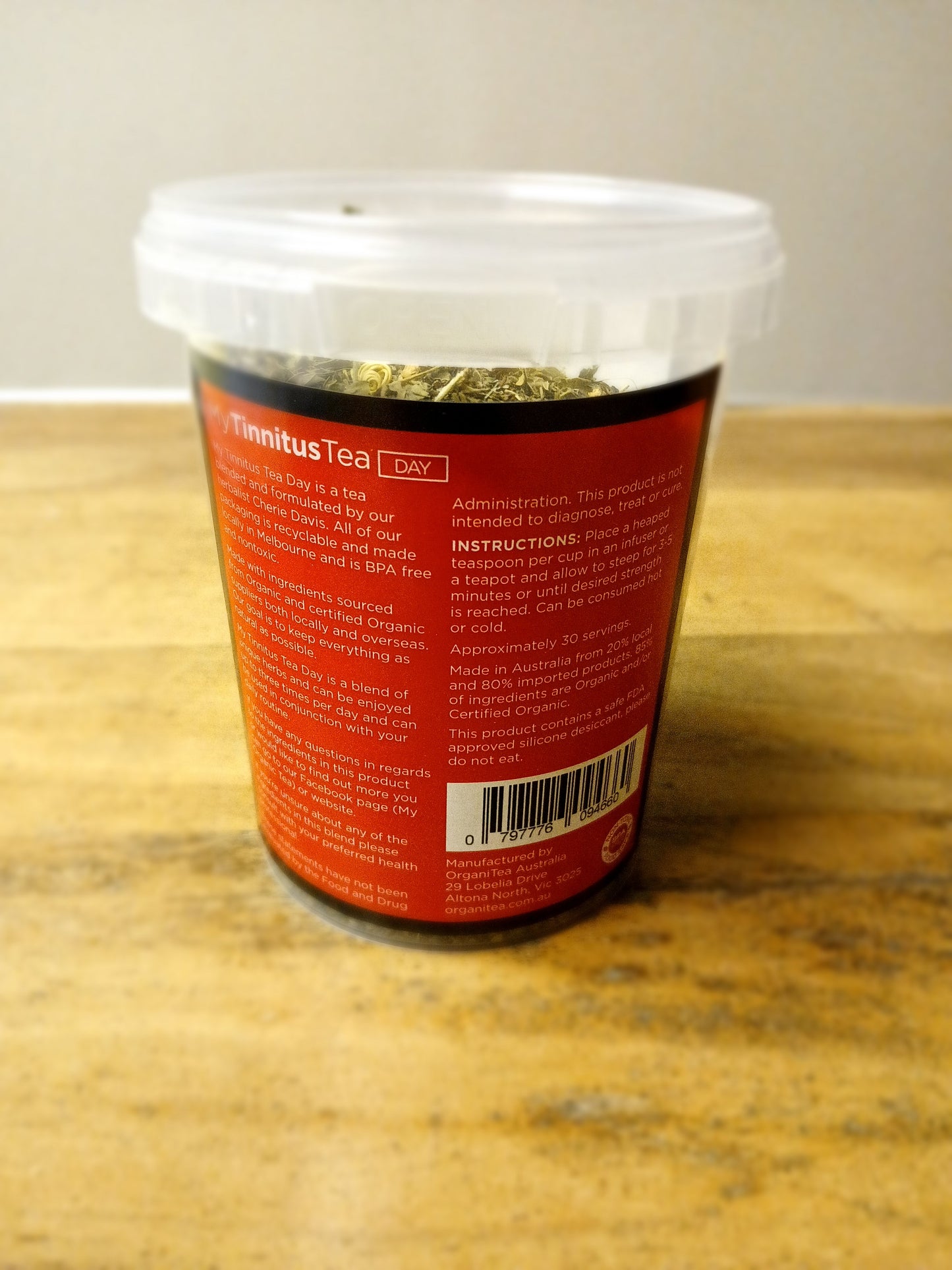 My Tinnitus Tea Day 60 Grams (Approx. 30 serves) Organic Tea Australia
