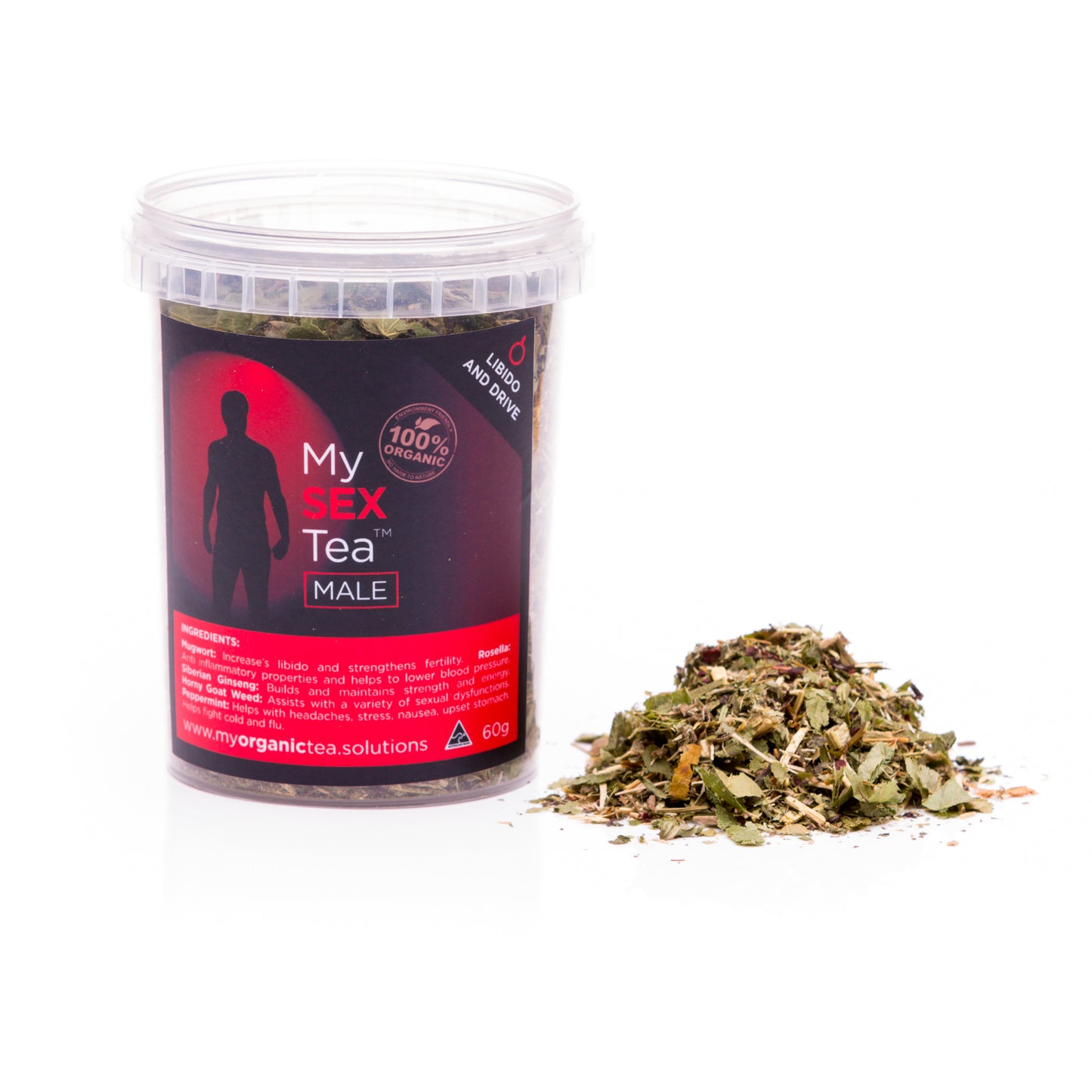 My Men's Sex Tea 60 Grams (30 Serves) - OrganiTea Australia